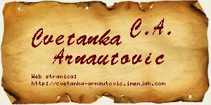 Cvetanka Arnautović vizit kartica